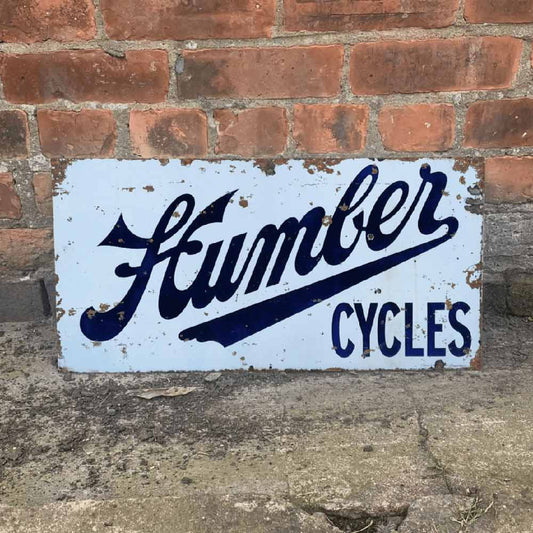 Metal Distressed Retro Design Humber Cycles Sign