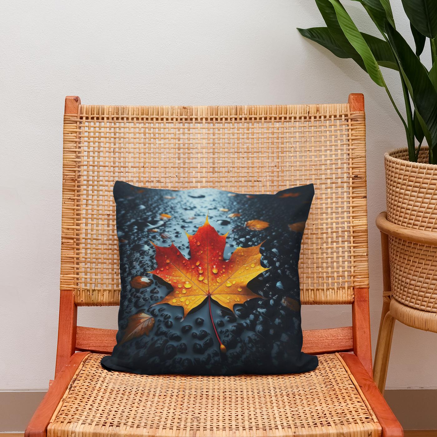 Autumn Contrast Cotton Cushion