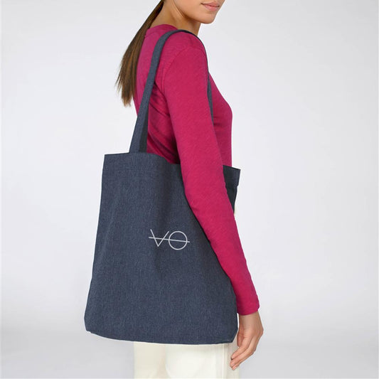 Midnight Blue Organic Tote Bag, Vegan Gift