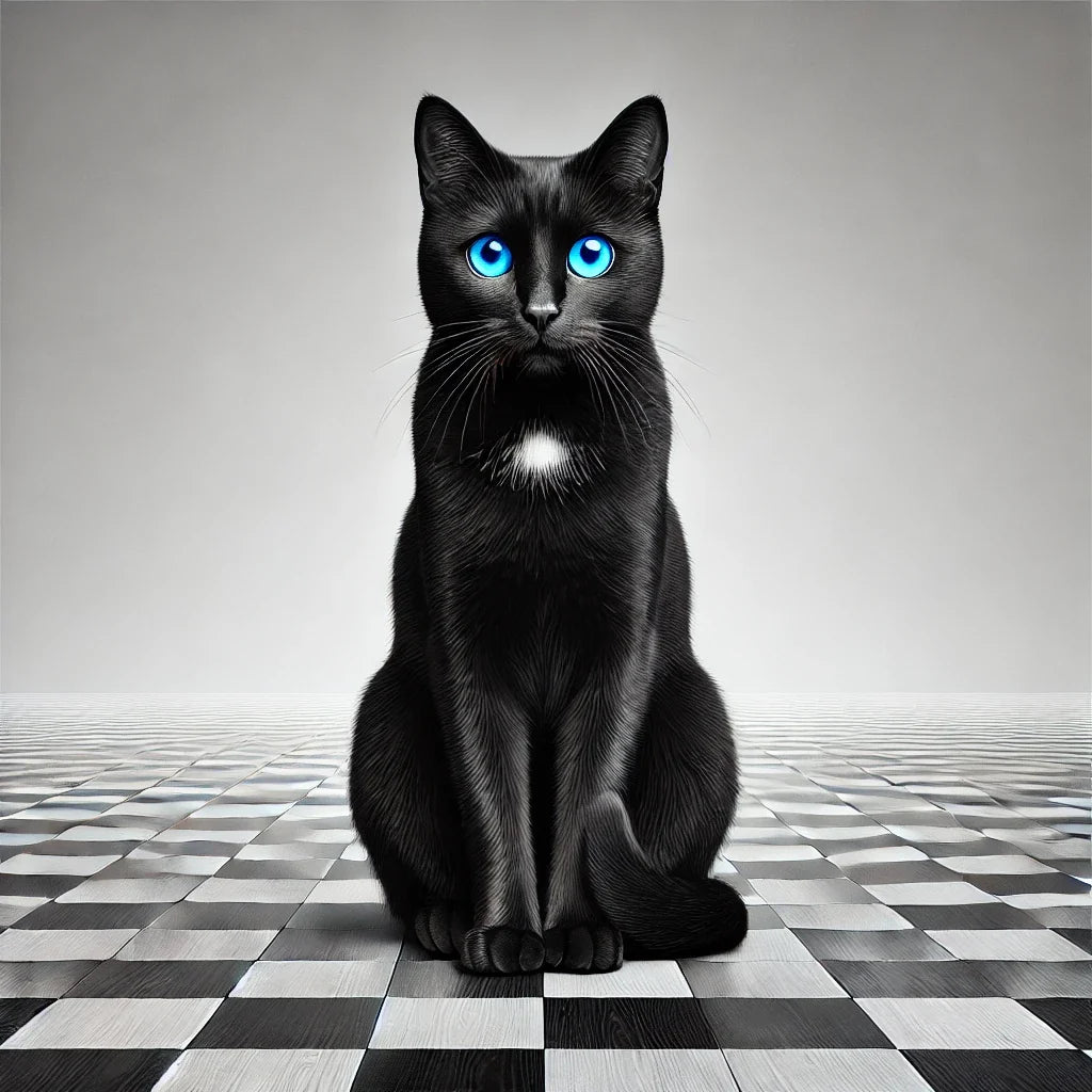 Midnight Blue Gaze Cotton Cushion
