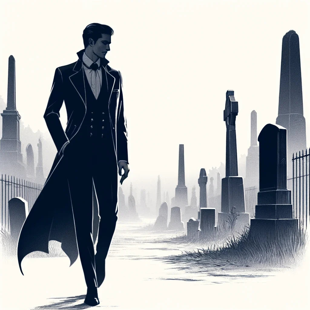Midnight Cemetery Stroll Canvas