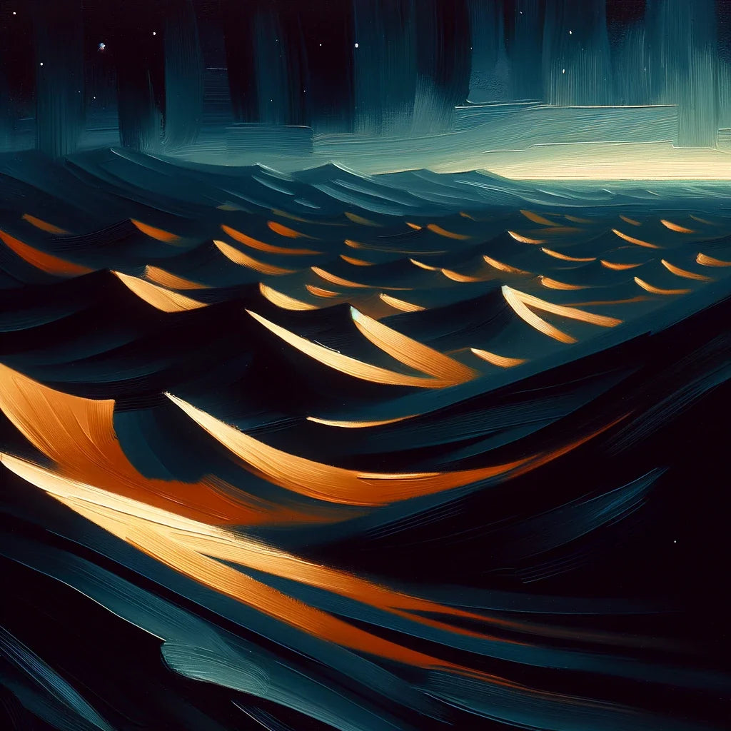 Midnight Desert Dunes Canvas
