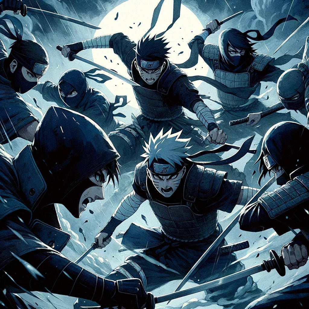Midnight Ninja Showdown Cotton Cushion