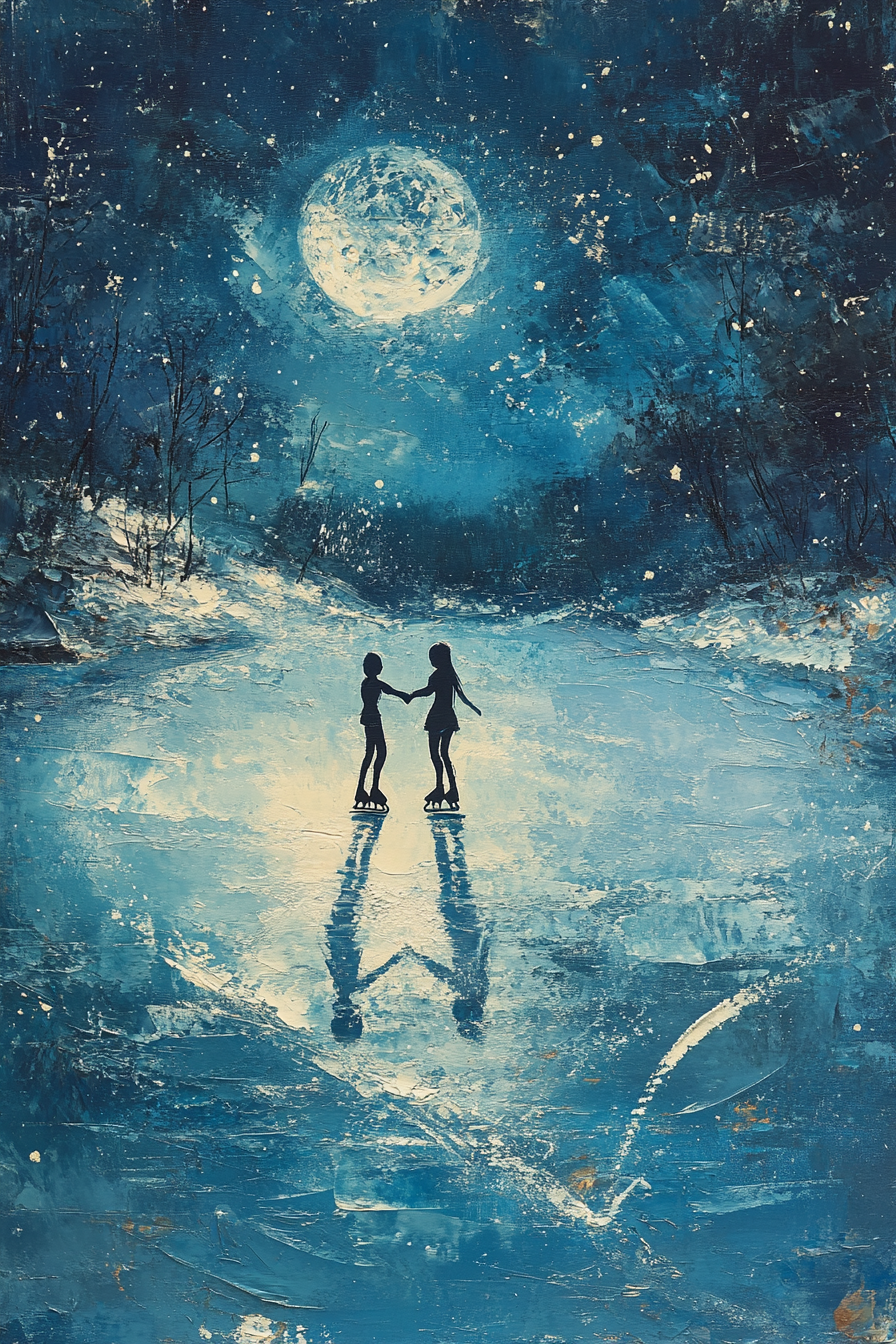 Midnight Skaters Canvas