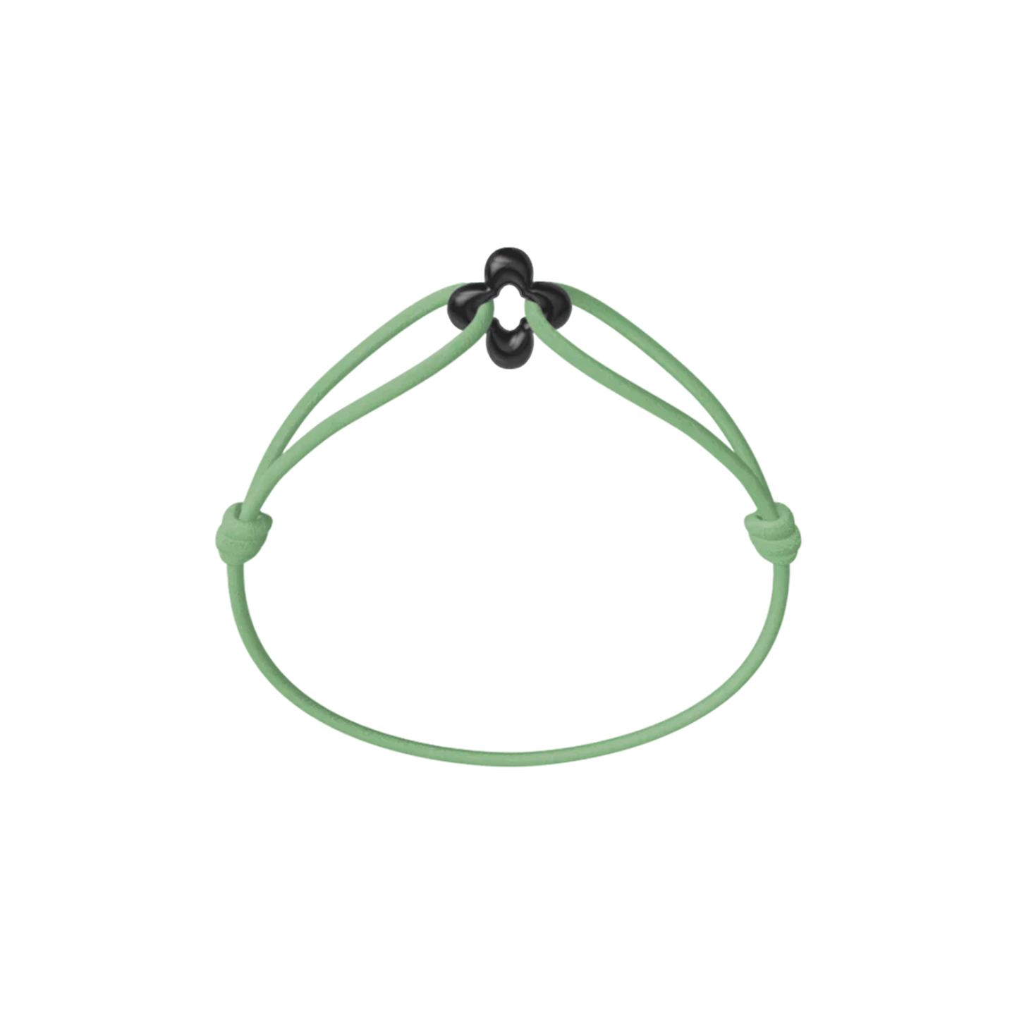 Mini Black Clover Cord Bracelet