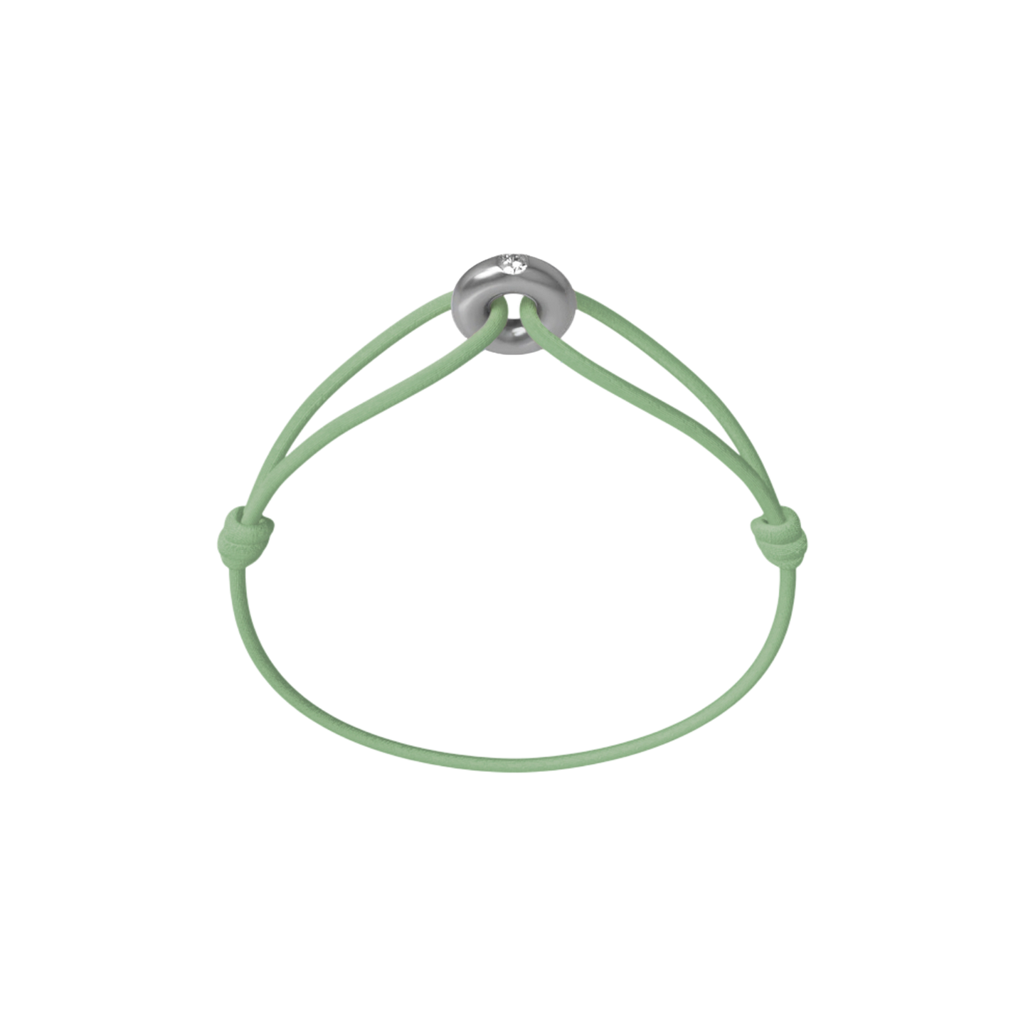 Mini Silver Soho Diamond Cord Bracelet