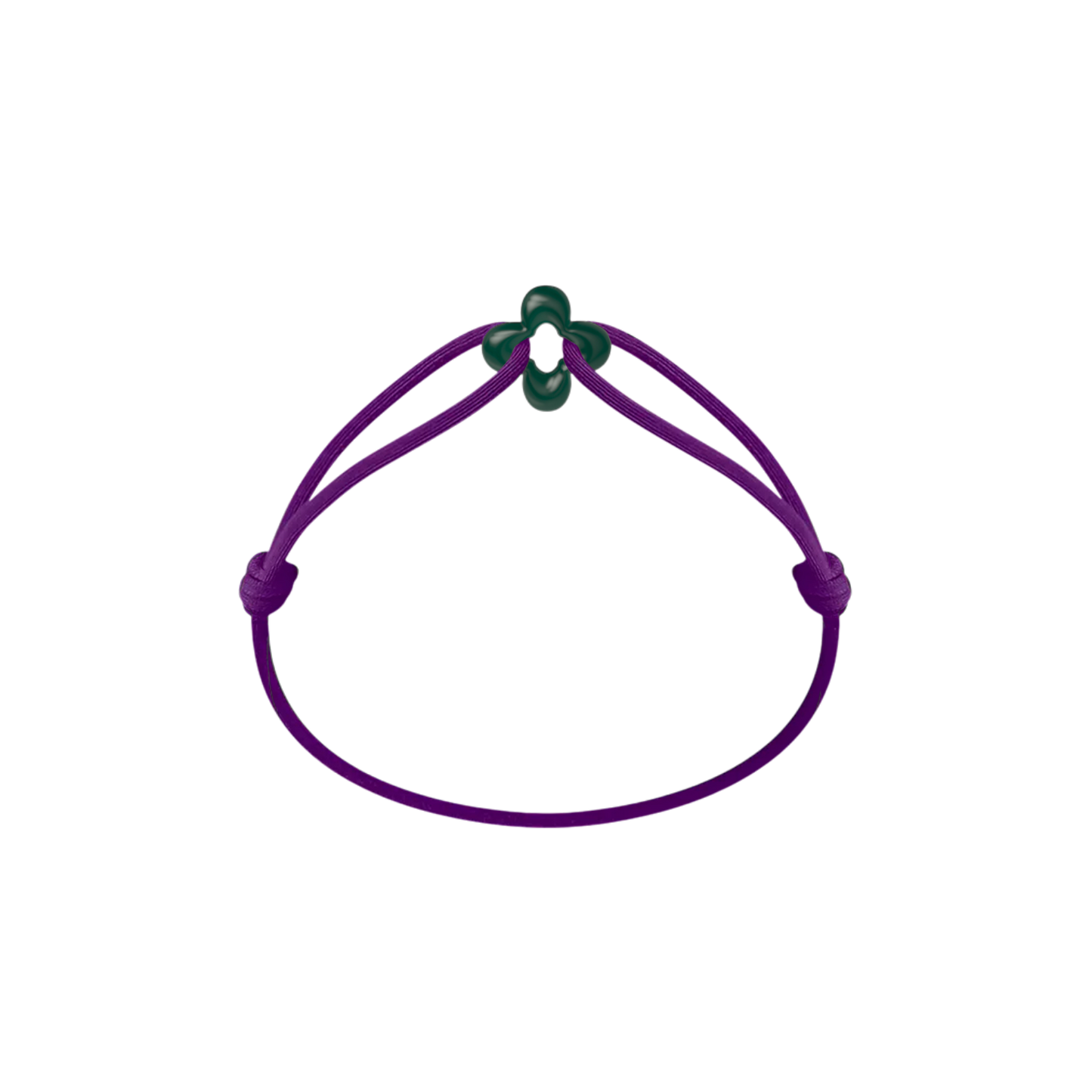 Mini Green Clover Cord Bracelet