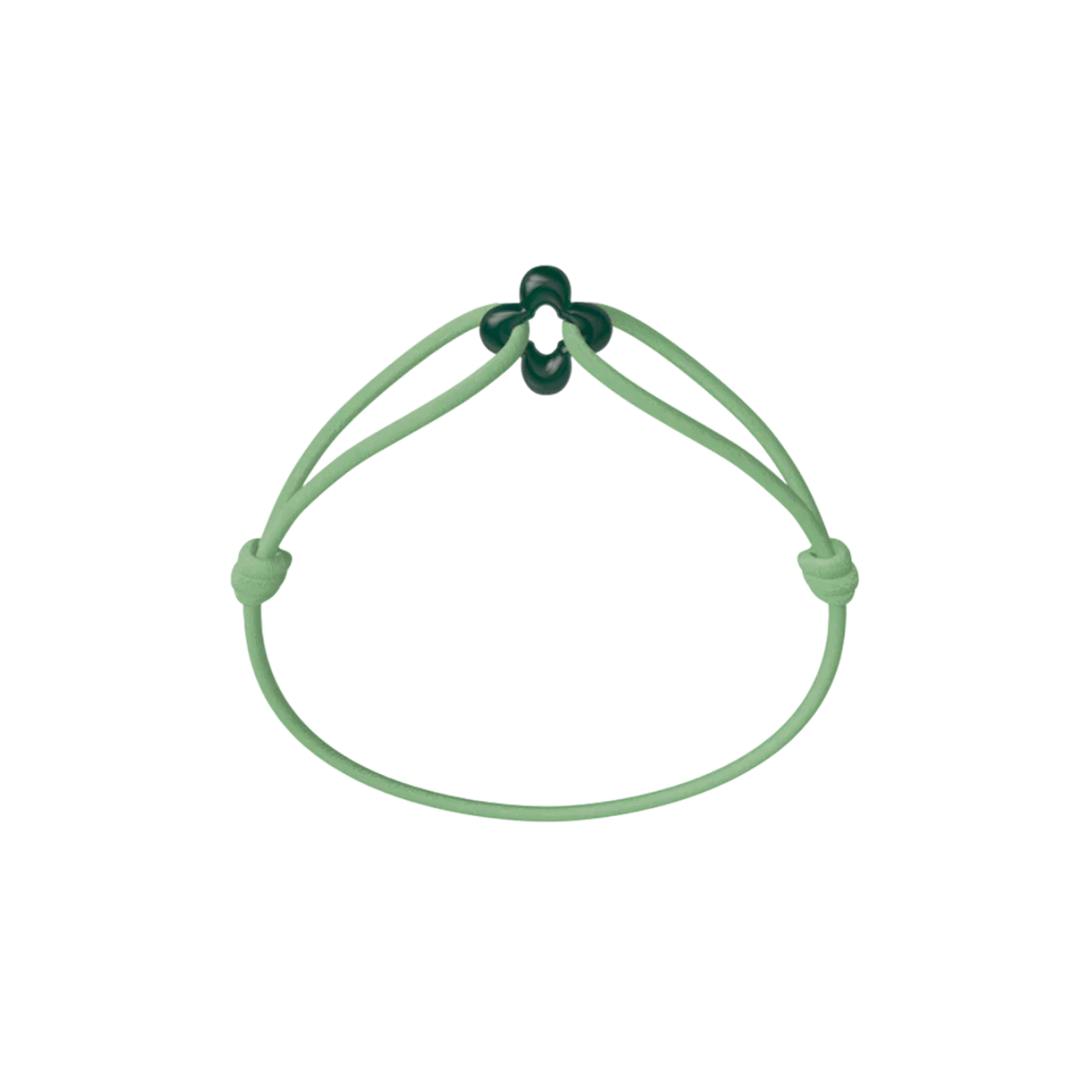 Mini Green Clover Cord Bracelet