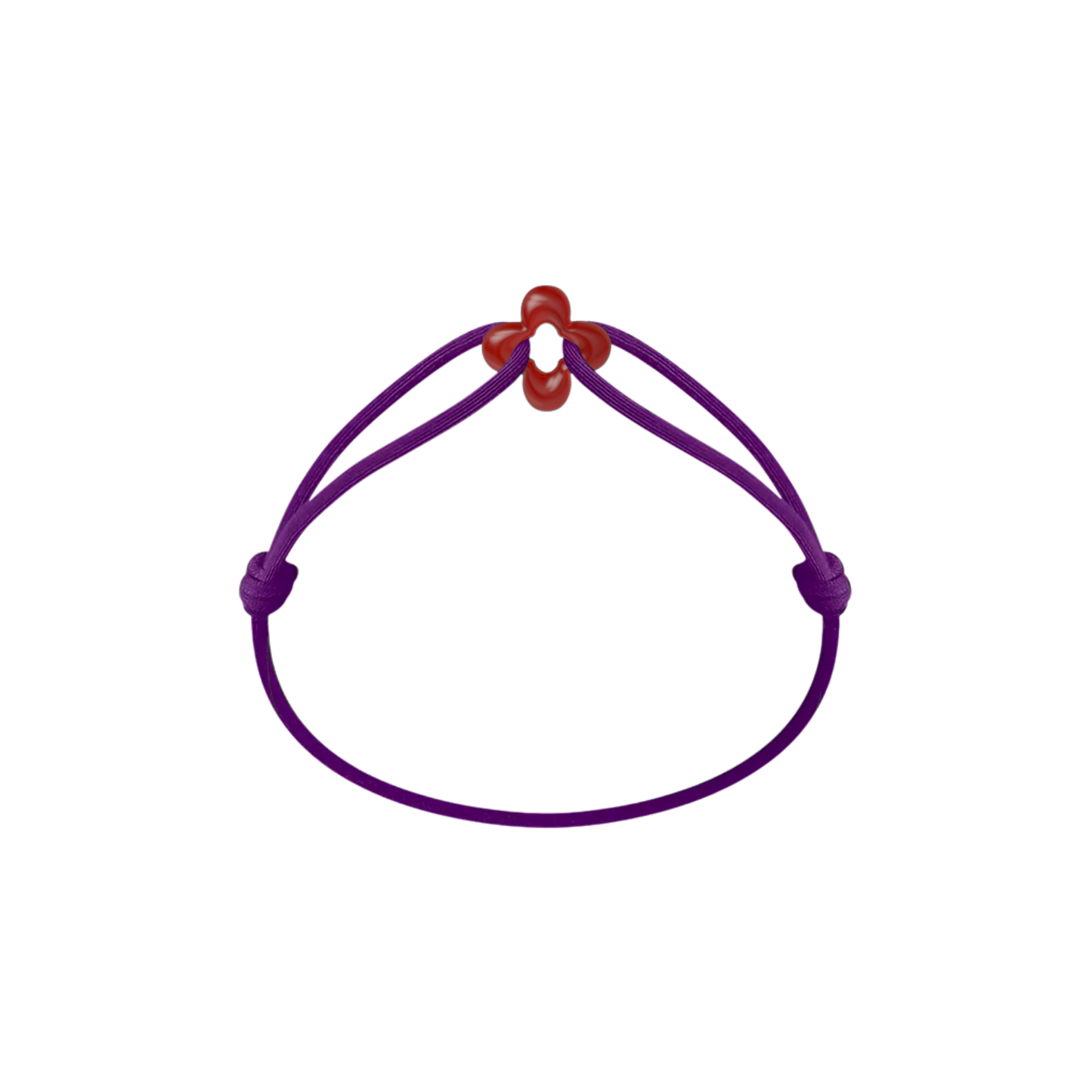 Mini Red Clover Cord Bracelet
