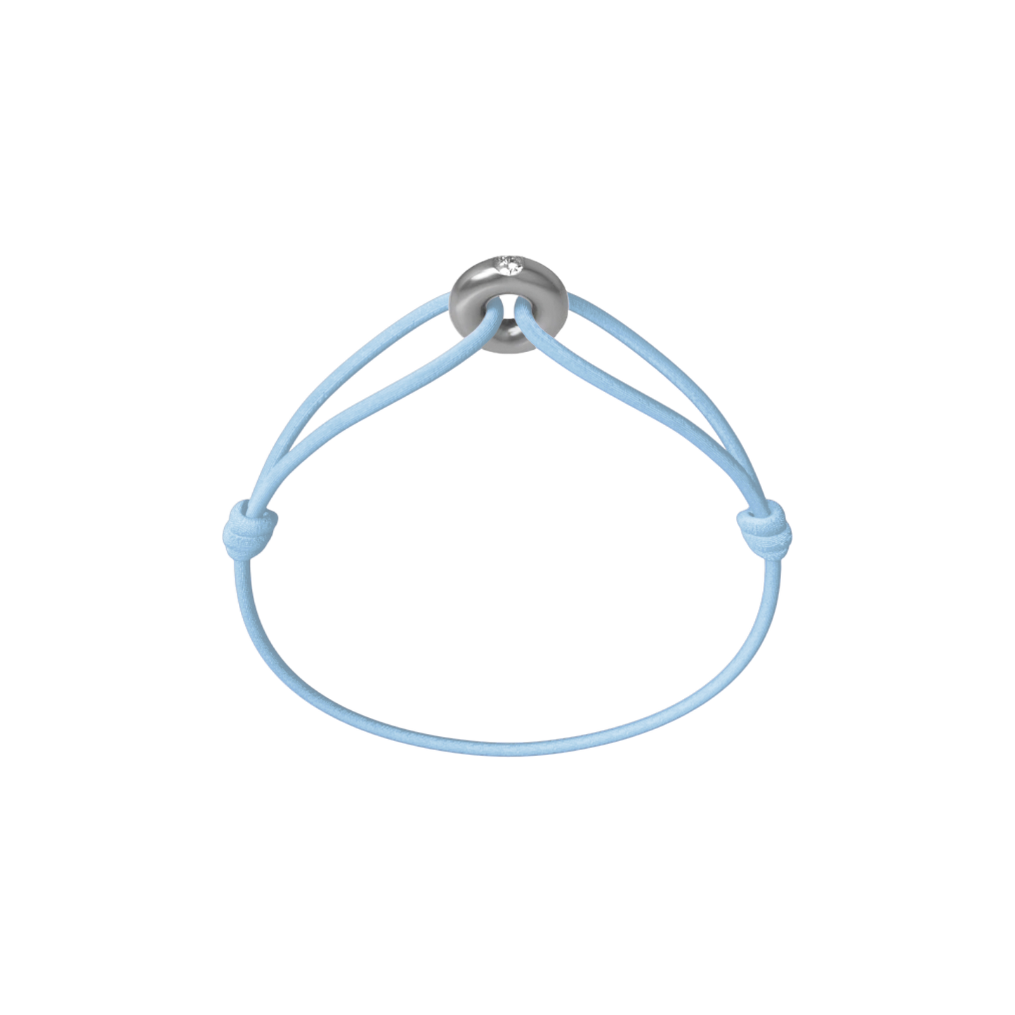Mini Silver Soho Diamond Cord Bracelet