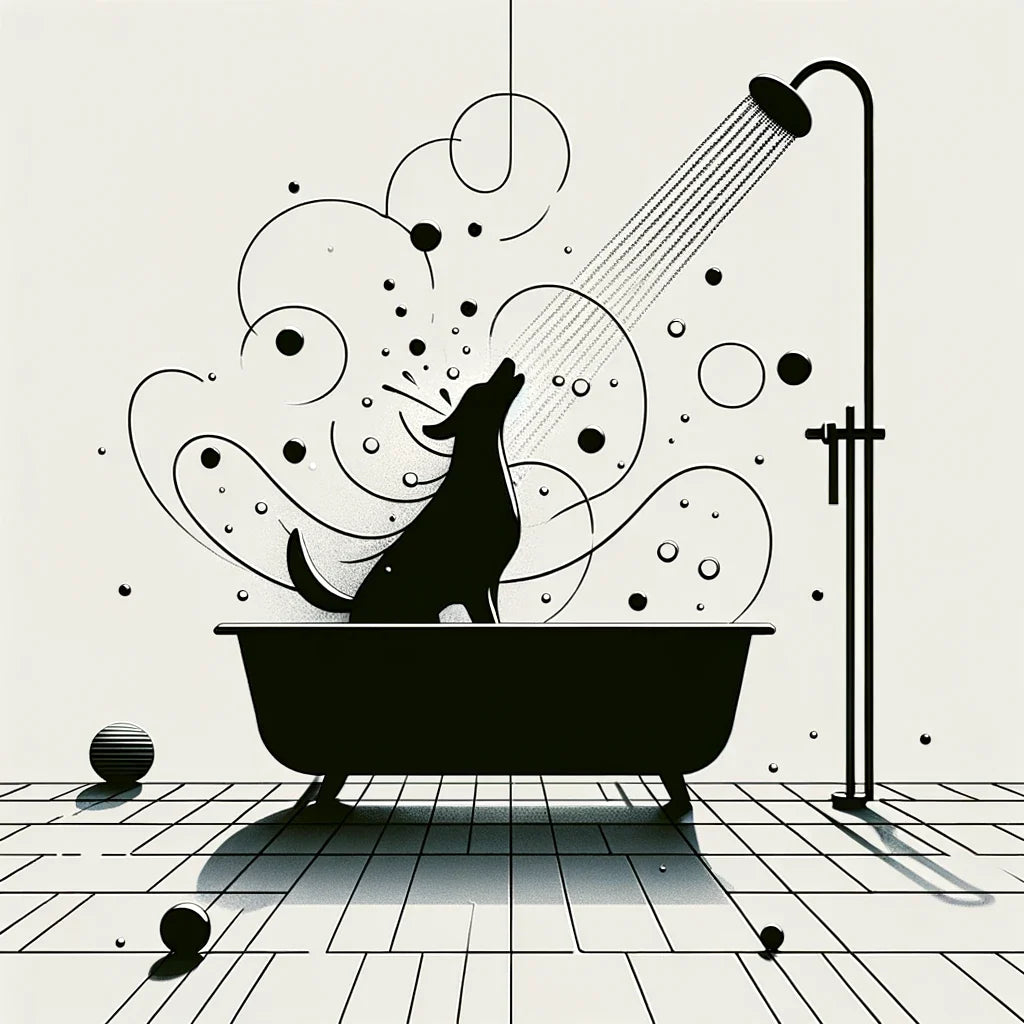 Minimalist Canine Bath Time Canvas