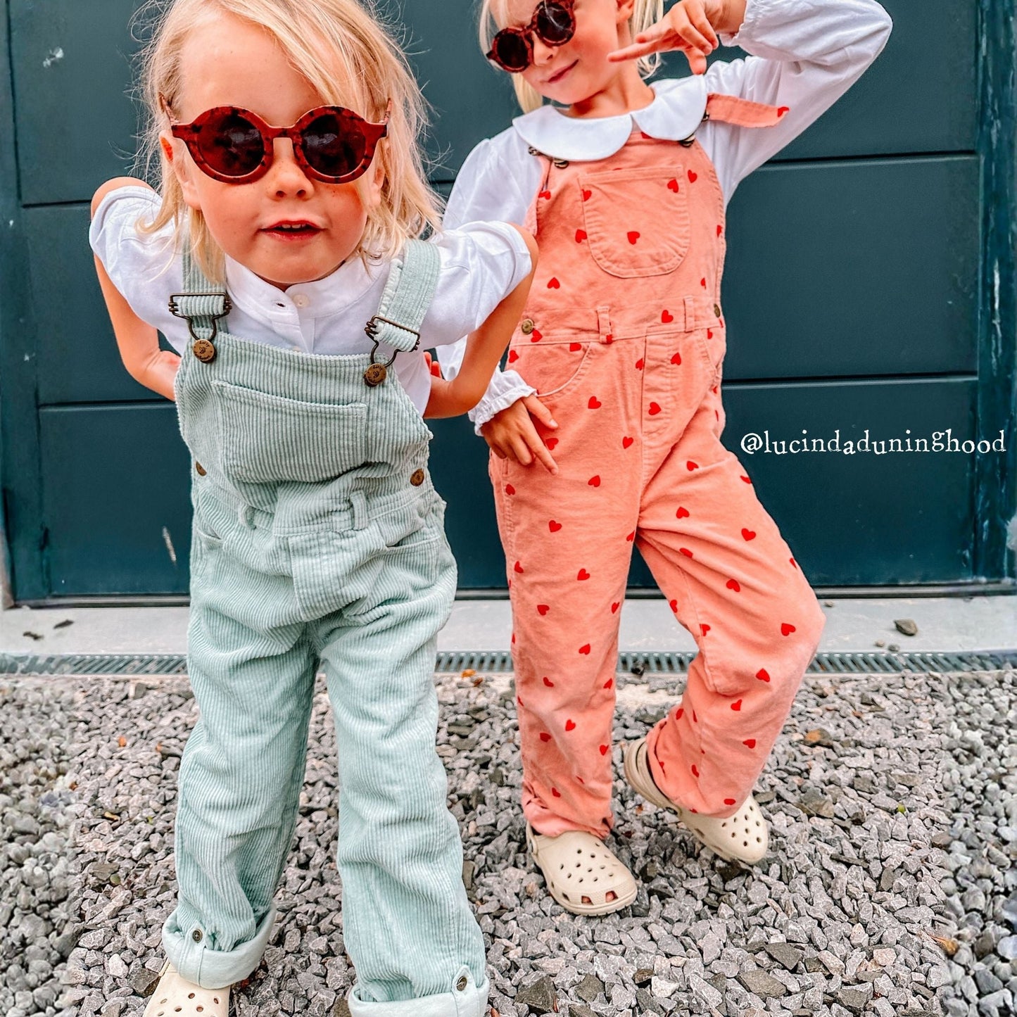 Mint Chunky Cord Dungarees