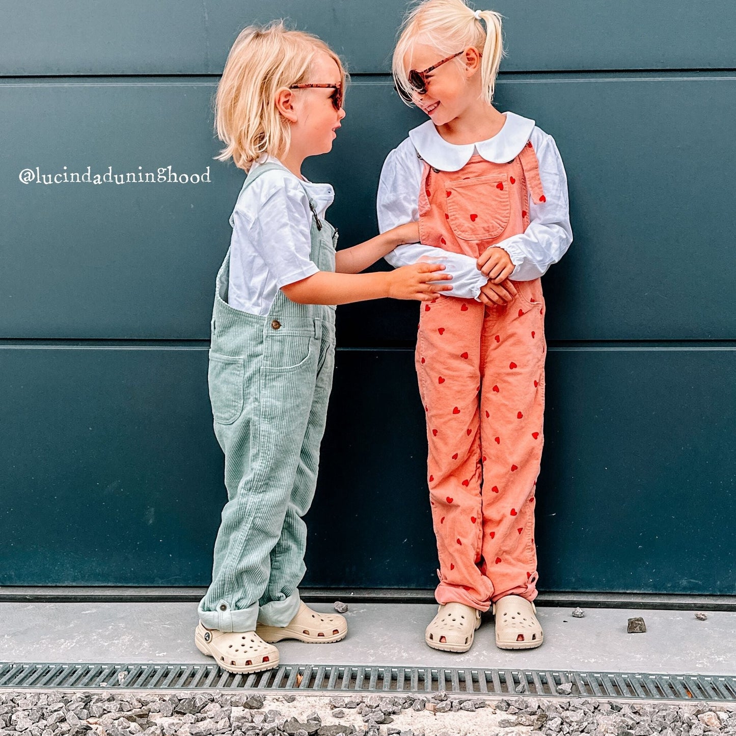 Mint Chunky Cord Dungarees