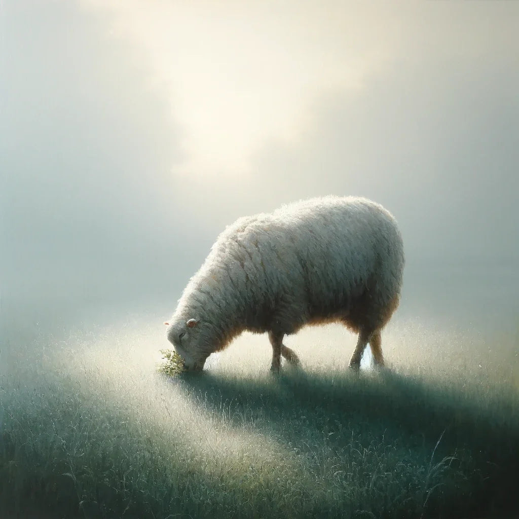 Misty Dawn Grazing Canvas