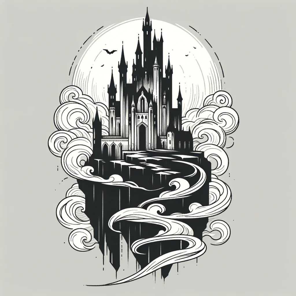 Misty Gothic Castle Canvas