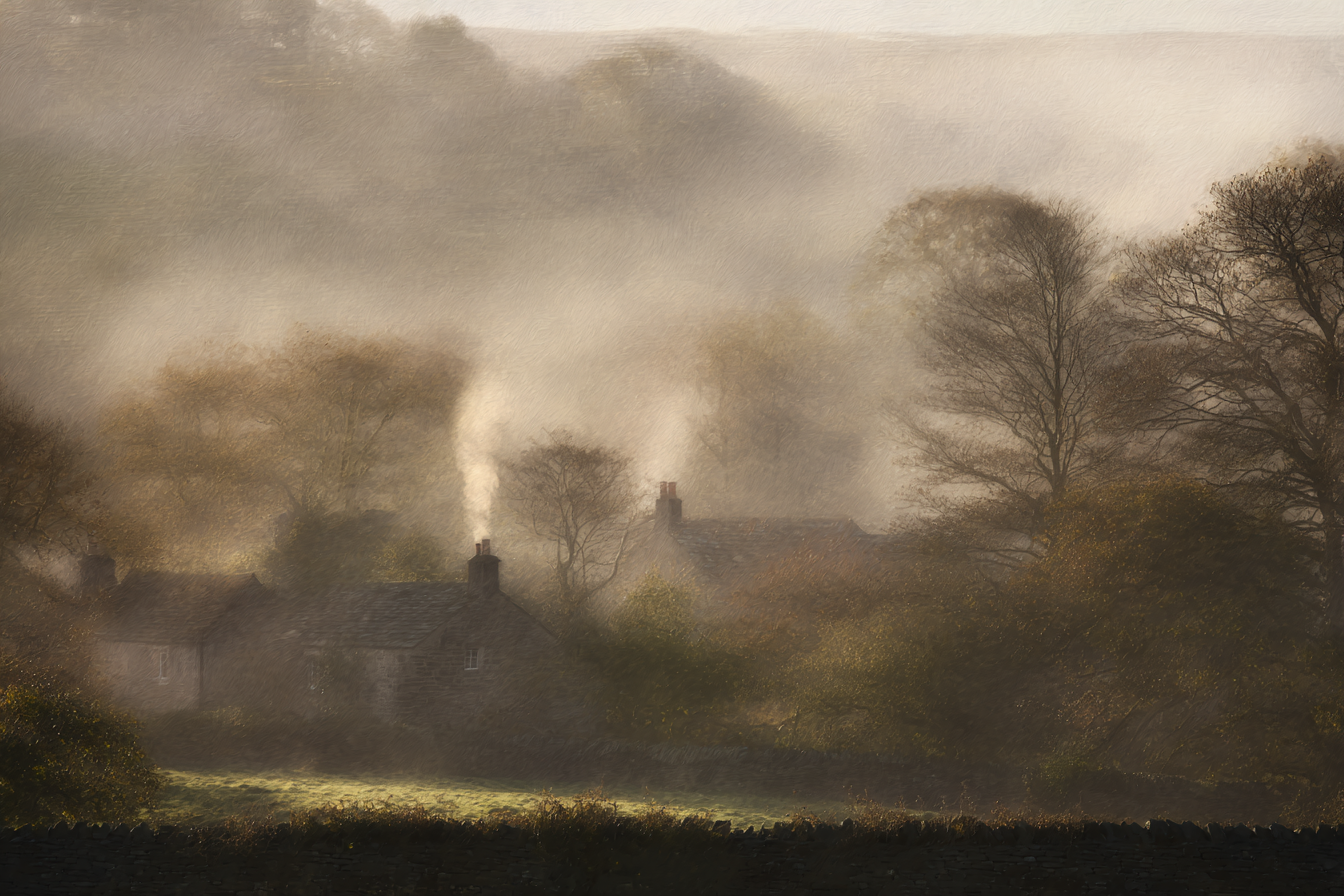 Misty Morning Nidderdale Canvas