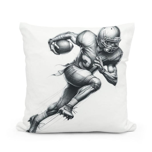 Agile Football Sketch Cotton Cushion