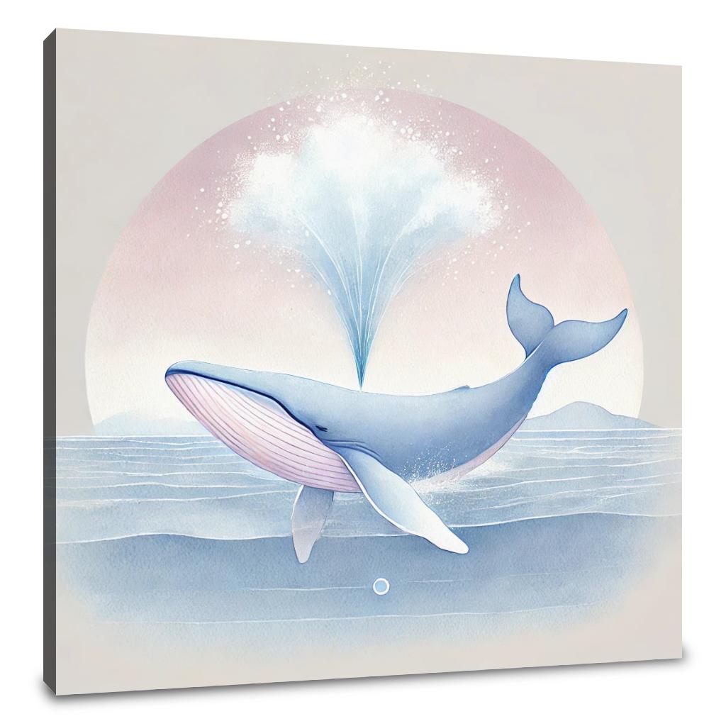 Pastel Whale Serenity Canvas