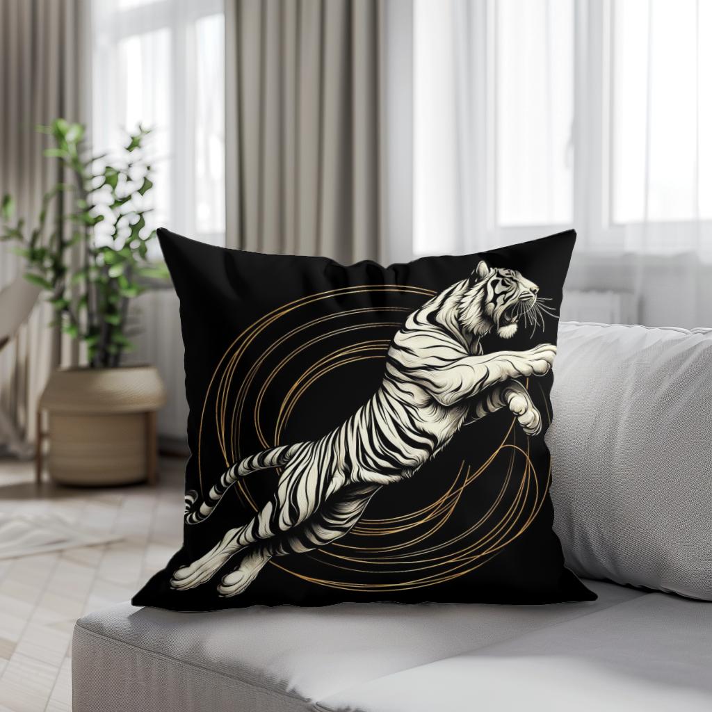 Golden Leap Majesty Cotton Cushion