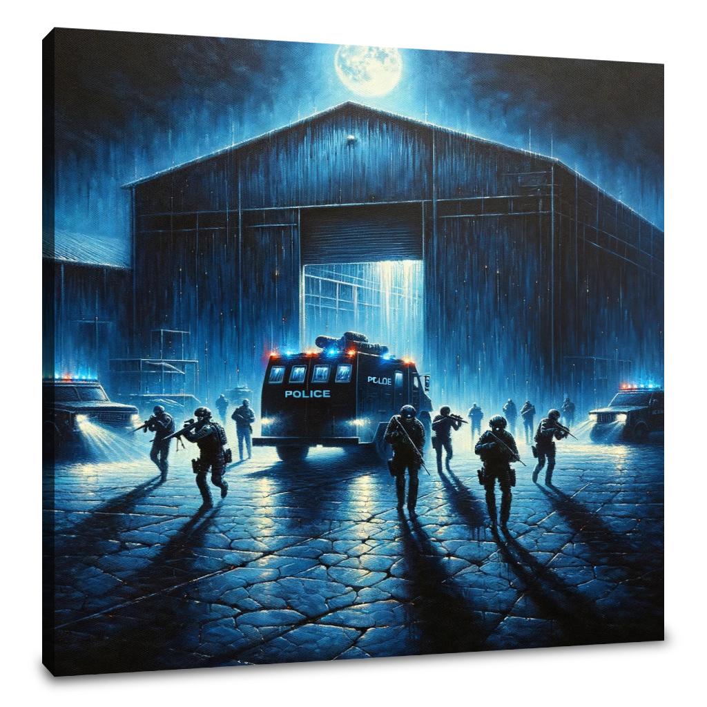 Abandoned Warehouse Raid Canvas