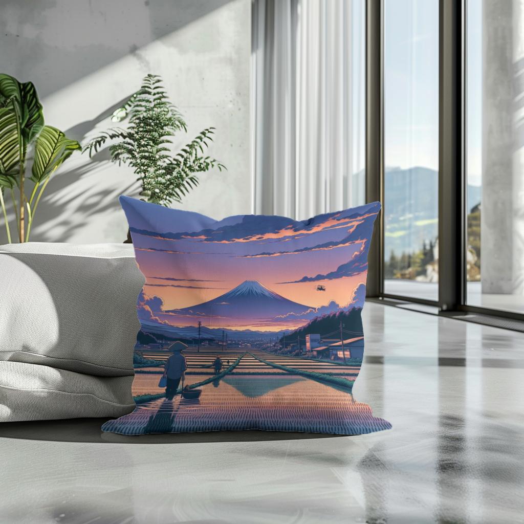 Twilight Harvest Cotton Cushion