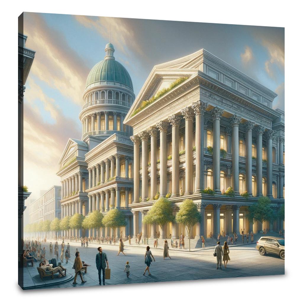 Neo-Neoclassical Square Canvas