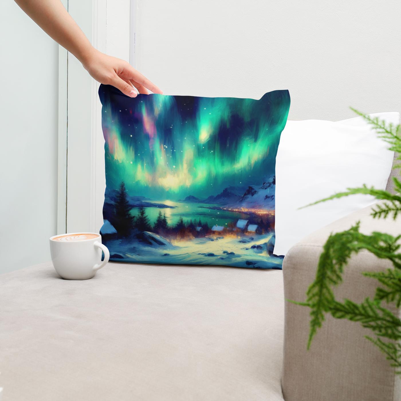 Northern Lights Magic Cotton Cushion