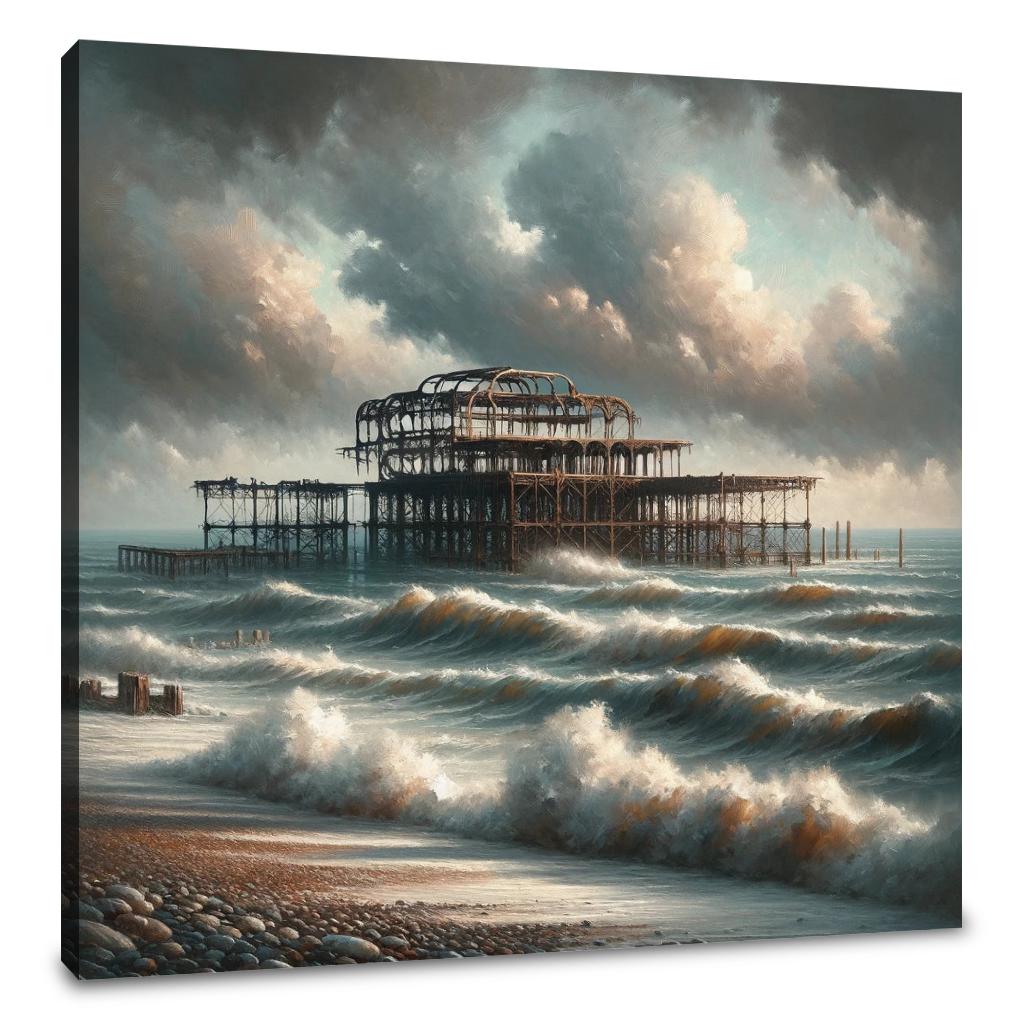 Brighton West Pier Ruins Canvas