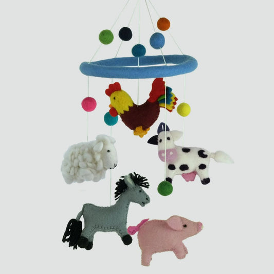 Fairtrade Felt Nursery Mobile - Barnyard Buddies