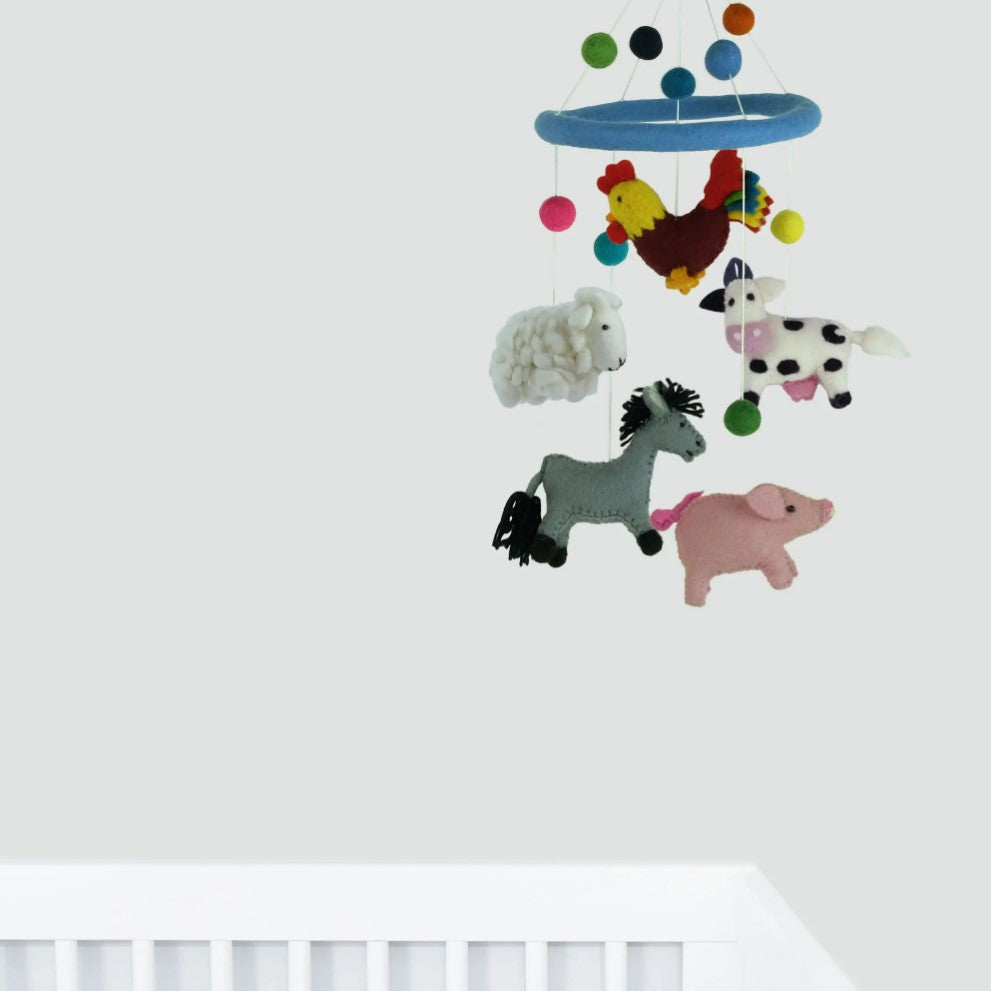 Fairtrade Felt Nursery Mobile - Barnyard Buddies