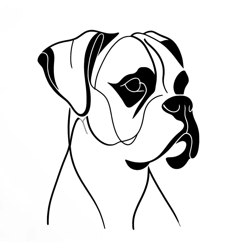 Modern Minimal Boxer Simplified Canvas