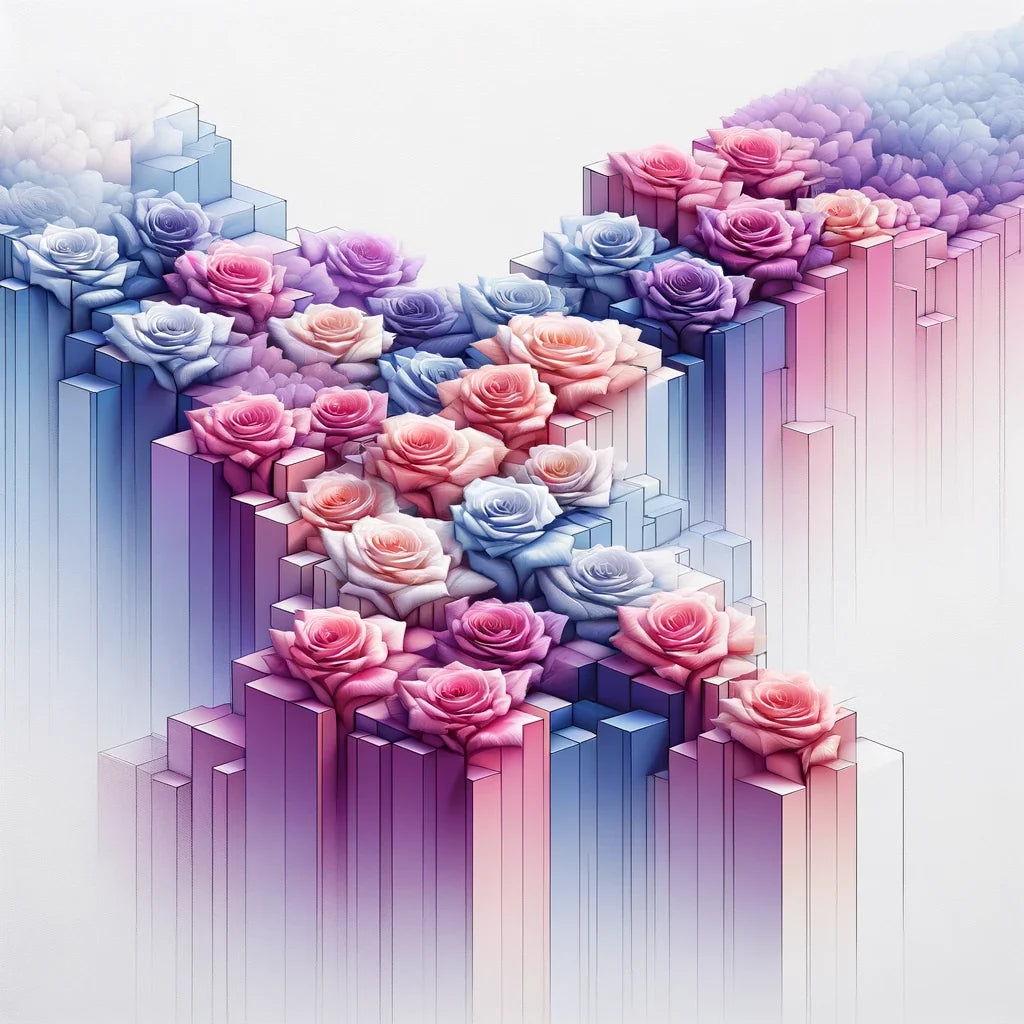 Modernism Rose Cascade Canvas