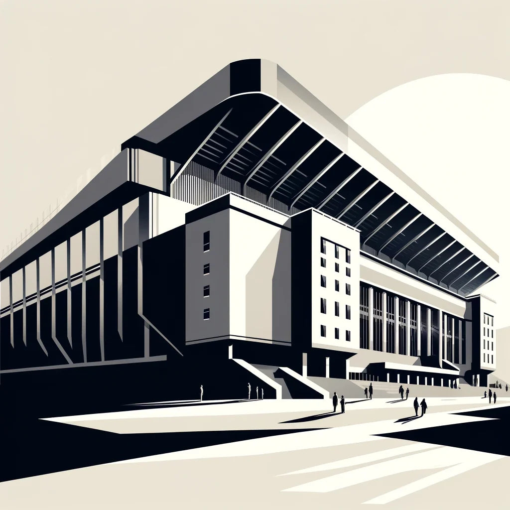 Modernist Anfield Stadium Liverpool Canvas