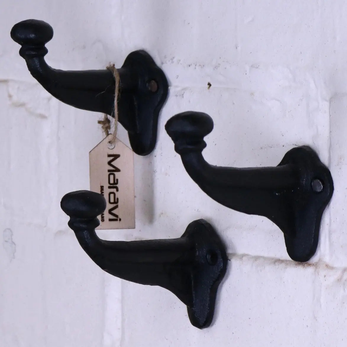 Molari Single Coat Hook Tobar Style Set of 3