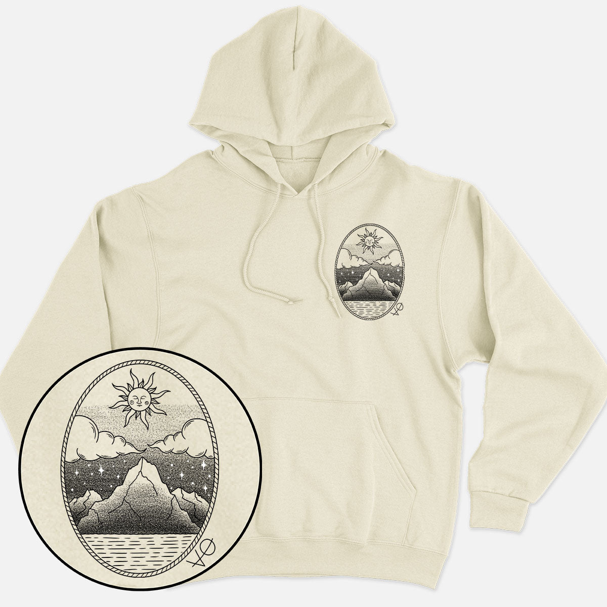 Monochrome Mountains Hoodie (Unisex)