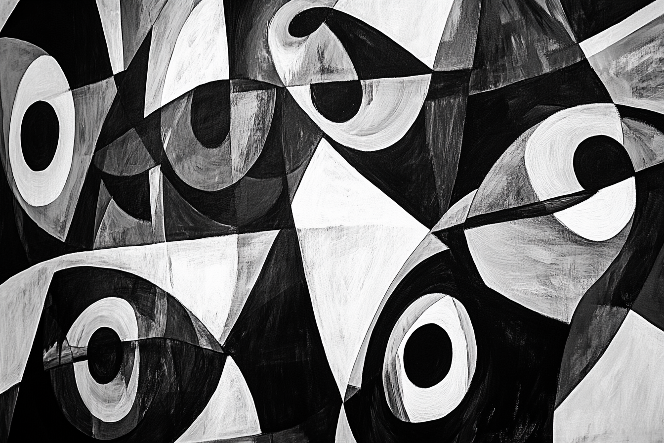 Monochrome Geometrics Canvas
