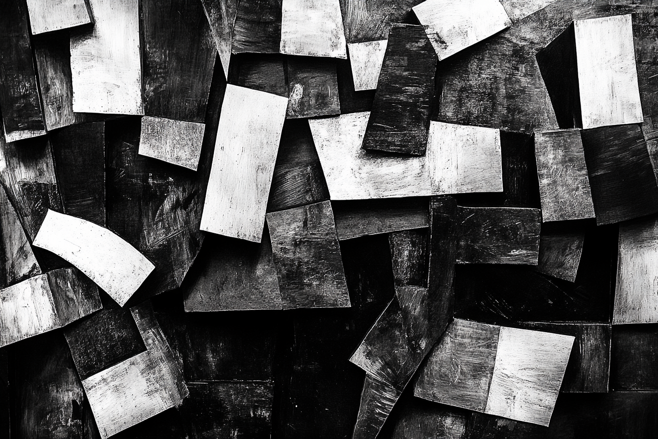 Monochrome Geometry Canvas
