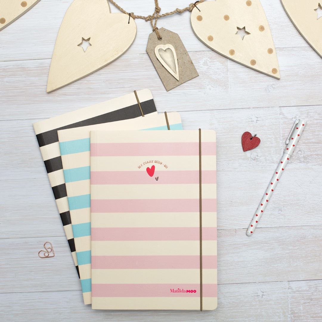 Matilda Moo | A5 Ruled Notebook | Striped
