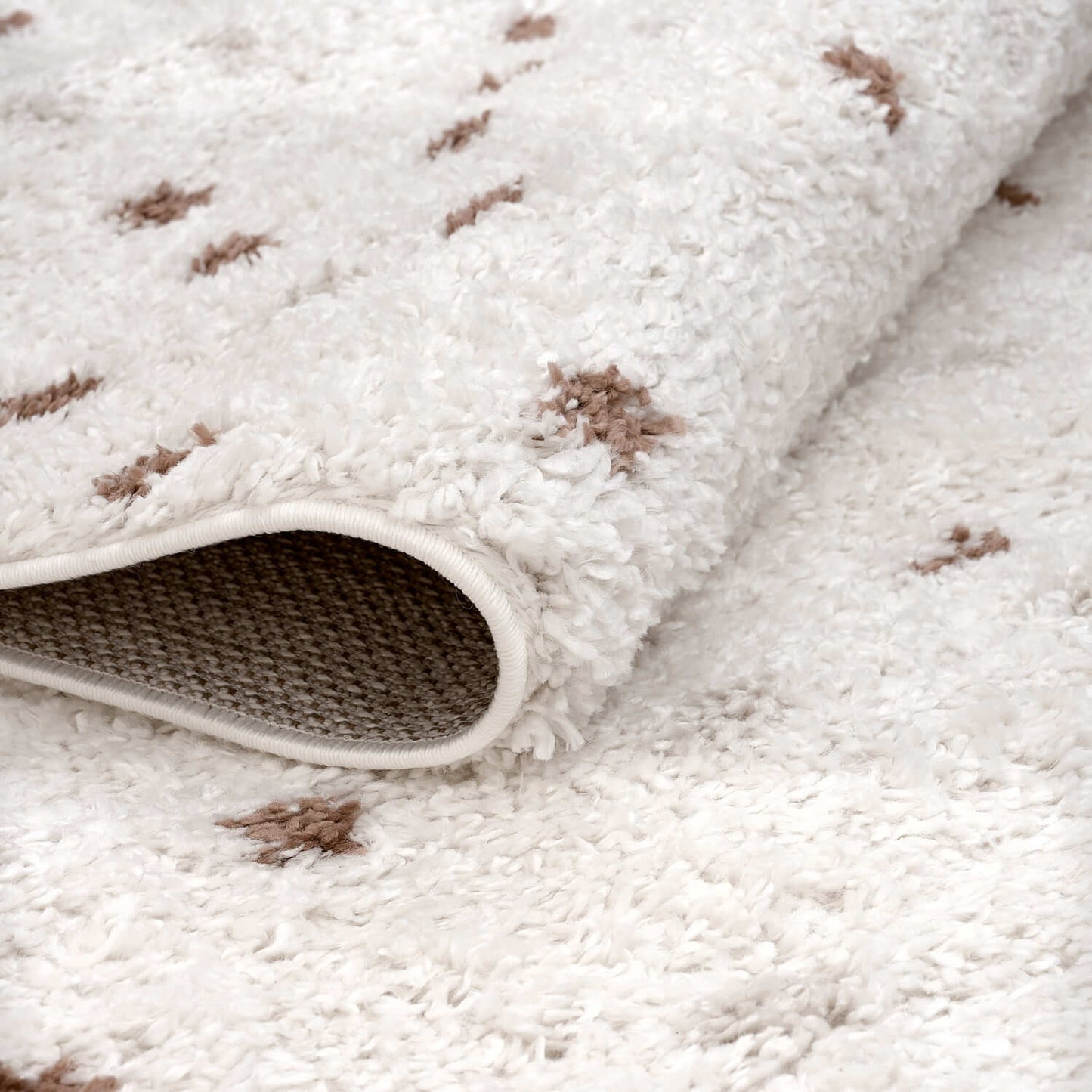 Moodi Shaggy Cream/Terra Biscotti Rug