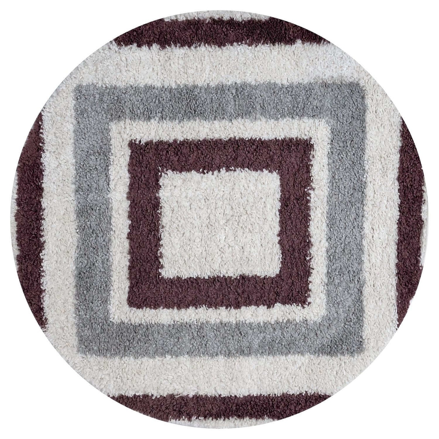 Moodi Shaggy Grey/Purple Contour Rug