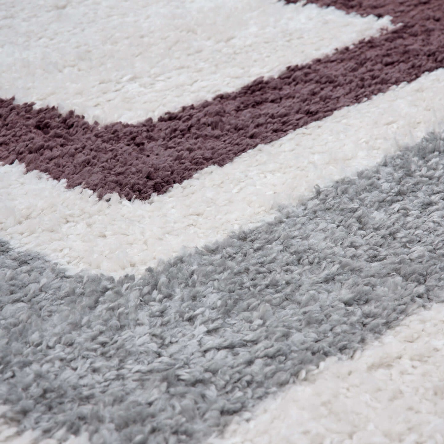 Moodi Shaggy Grey/Purple Contour Rug