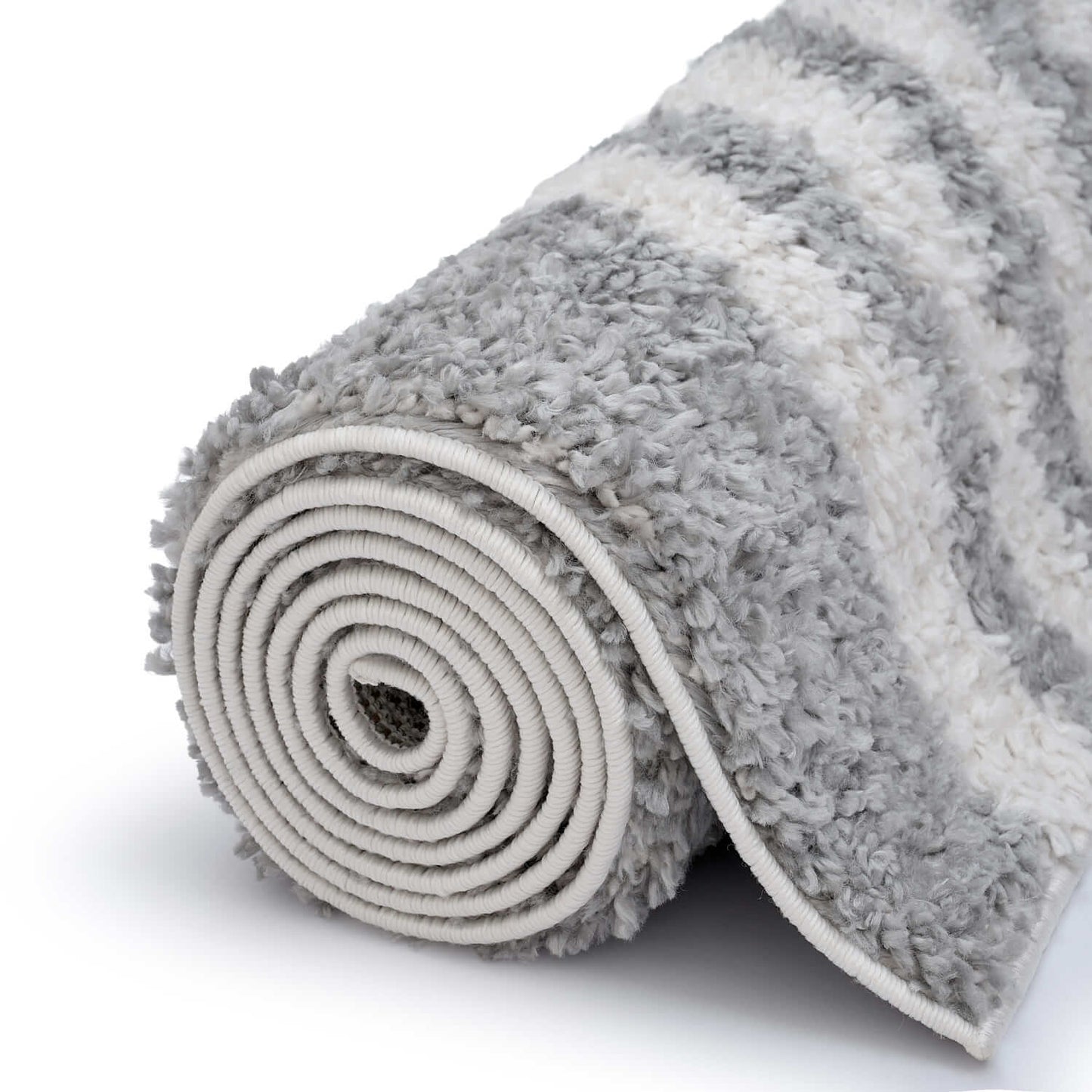 Moodi Shaggy Grey Echo Rug