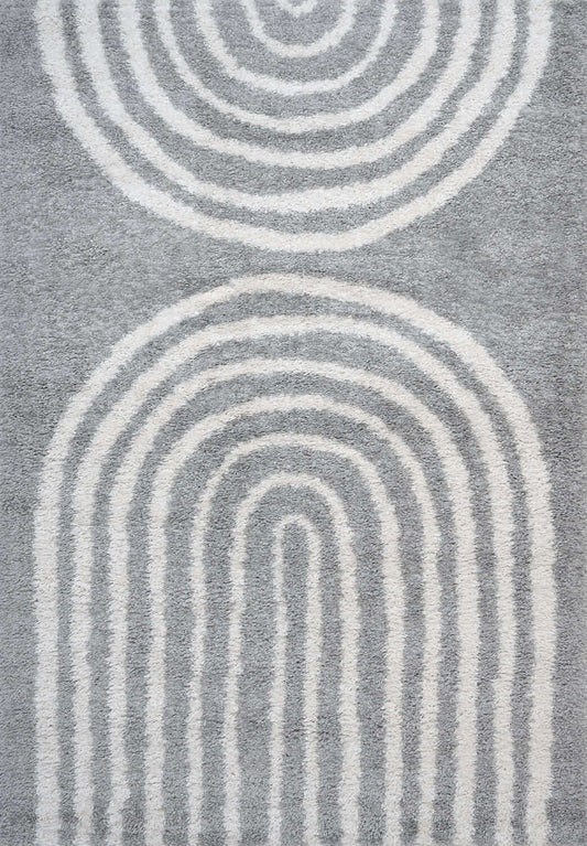 Moodi Shaggy Grey Echo Rug