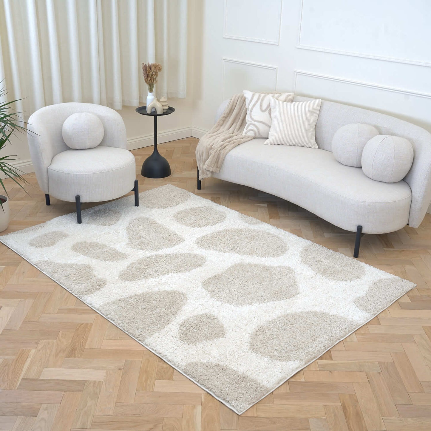 Moodi Shaggy Cream Kora Rug