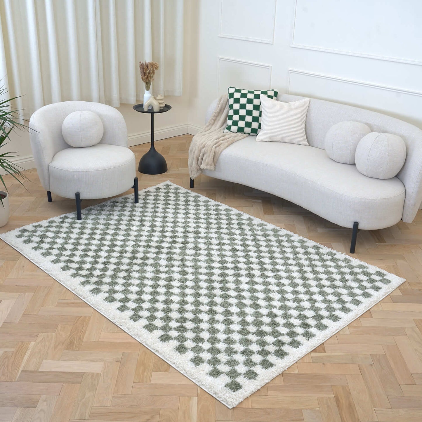 Moodi Shaggy Green Lunel Rug