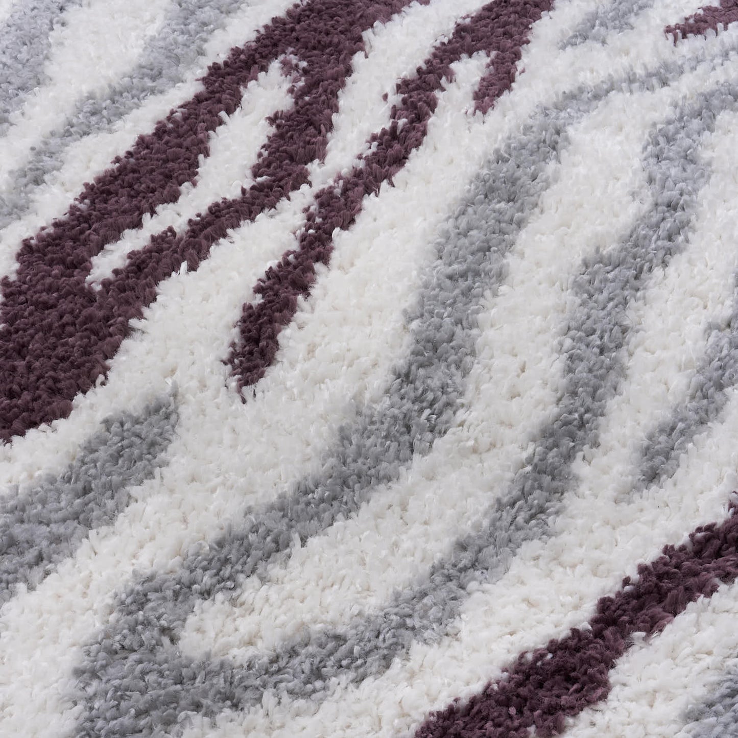 Moodi Shaggy Grey/Purple Mauvine Rug