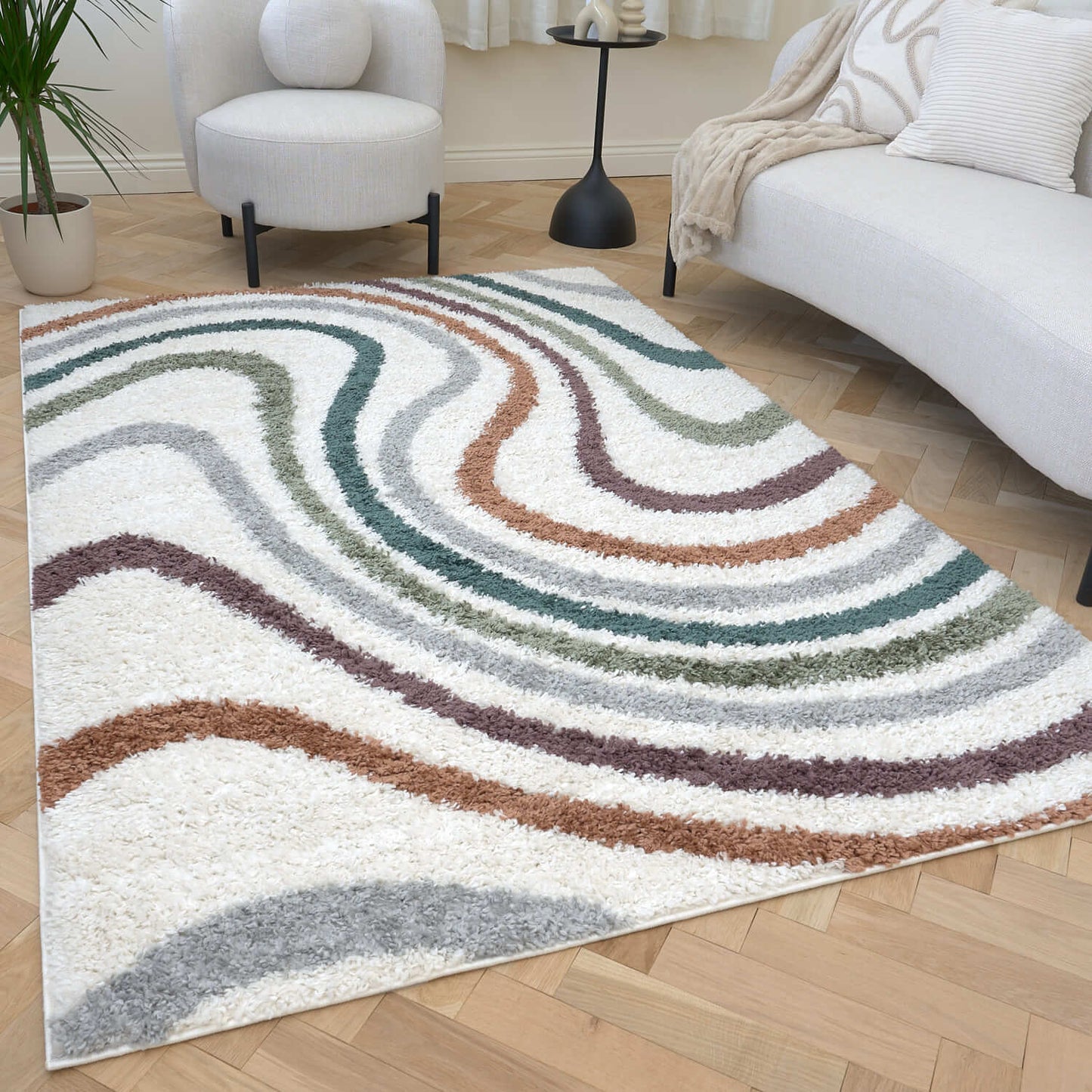 Moodi Shaggy Multicolour Mirage Rug