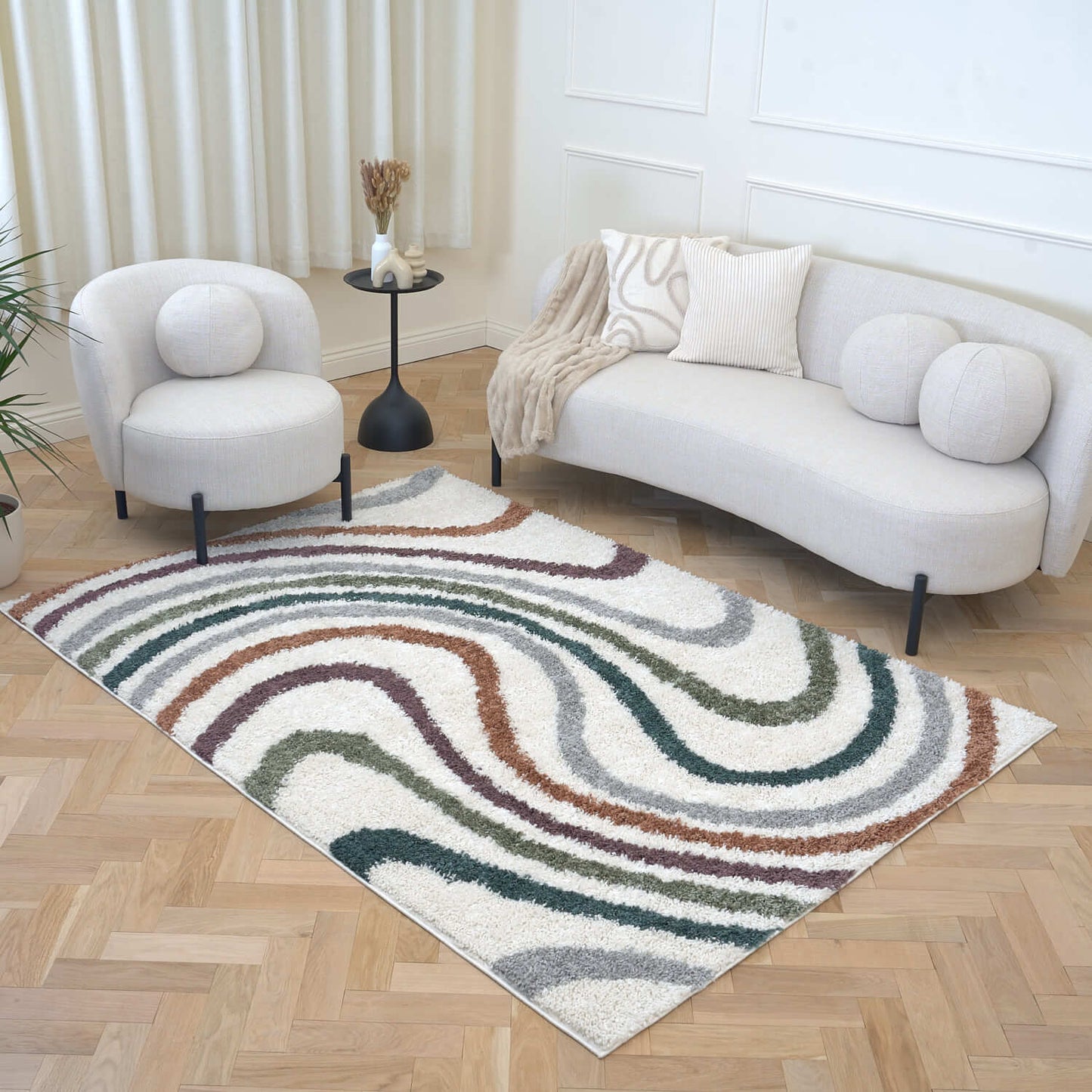 Moodi Shaggy Multicolour Mirage Rug
