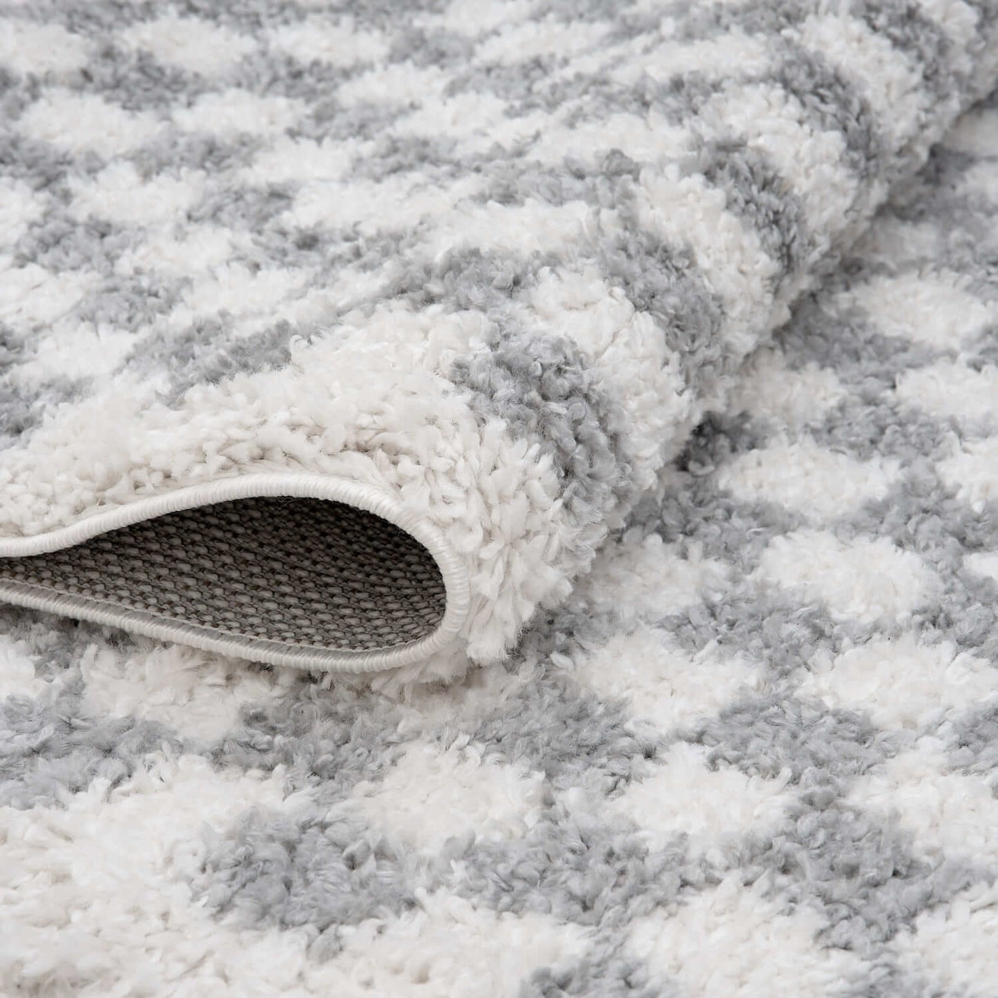 Moodi Shaggy Grey Mulberry Rug
