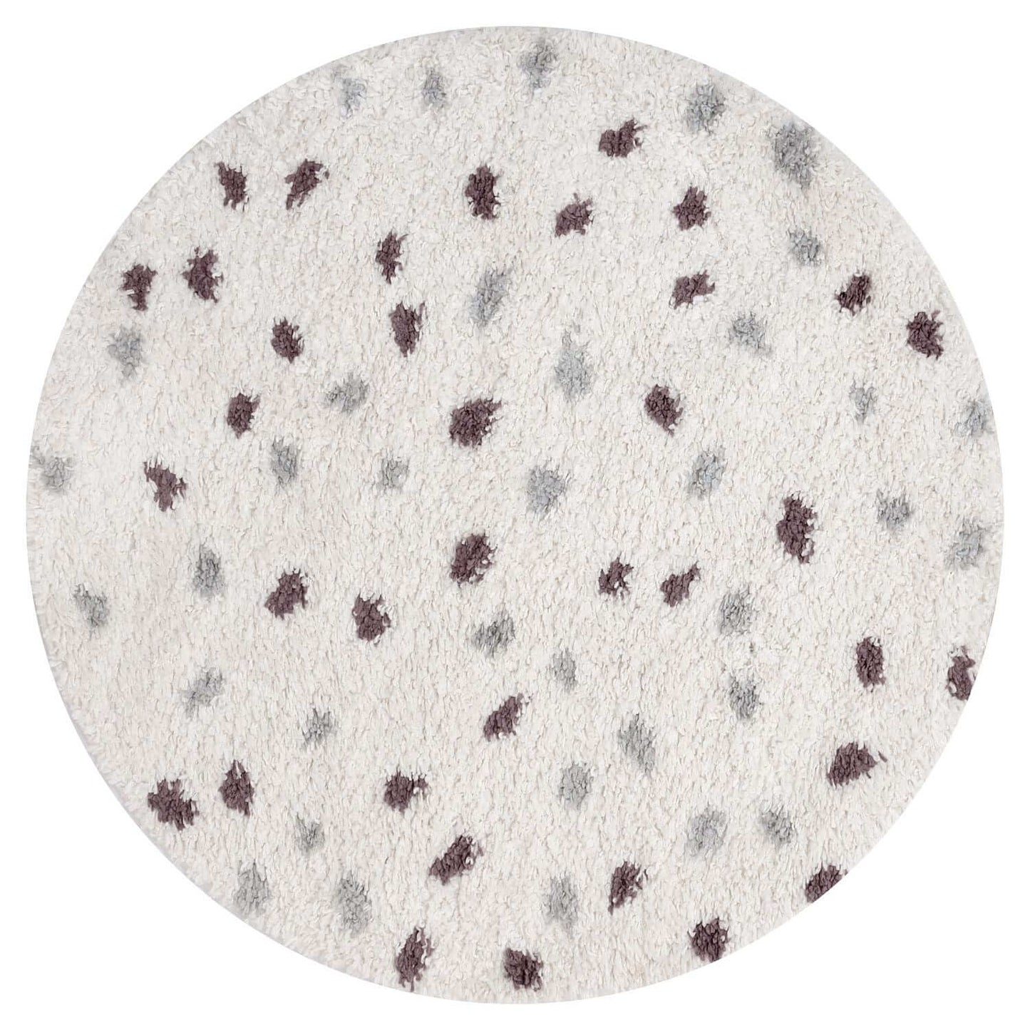Moodi Shaggy Grey/Purple Plumetis Rug